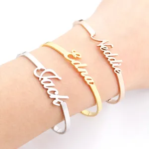 Custom Name Bangle Bracelet