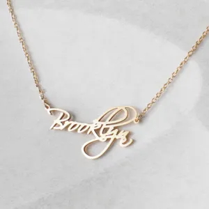 Custom Script Style Name Necklace