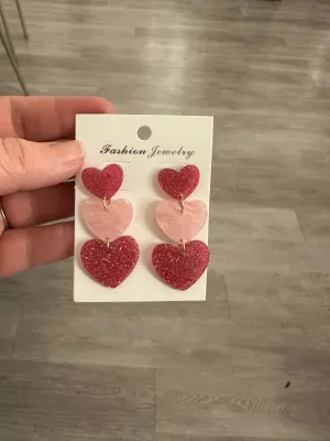 Dangle Heart Earrings