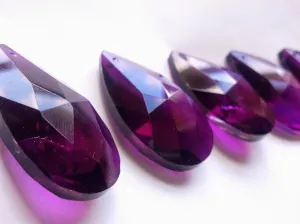 Dark Purple Teardrop Chandelier Crystals Pendant, Pack of 100 for Maureen