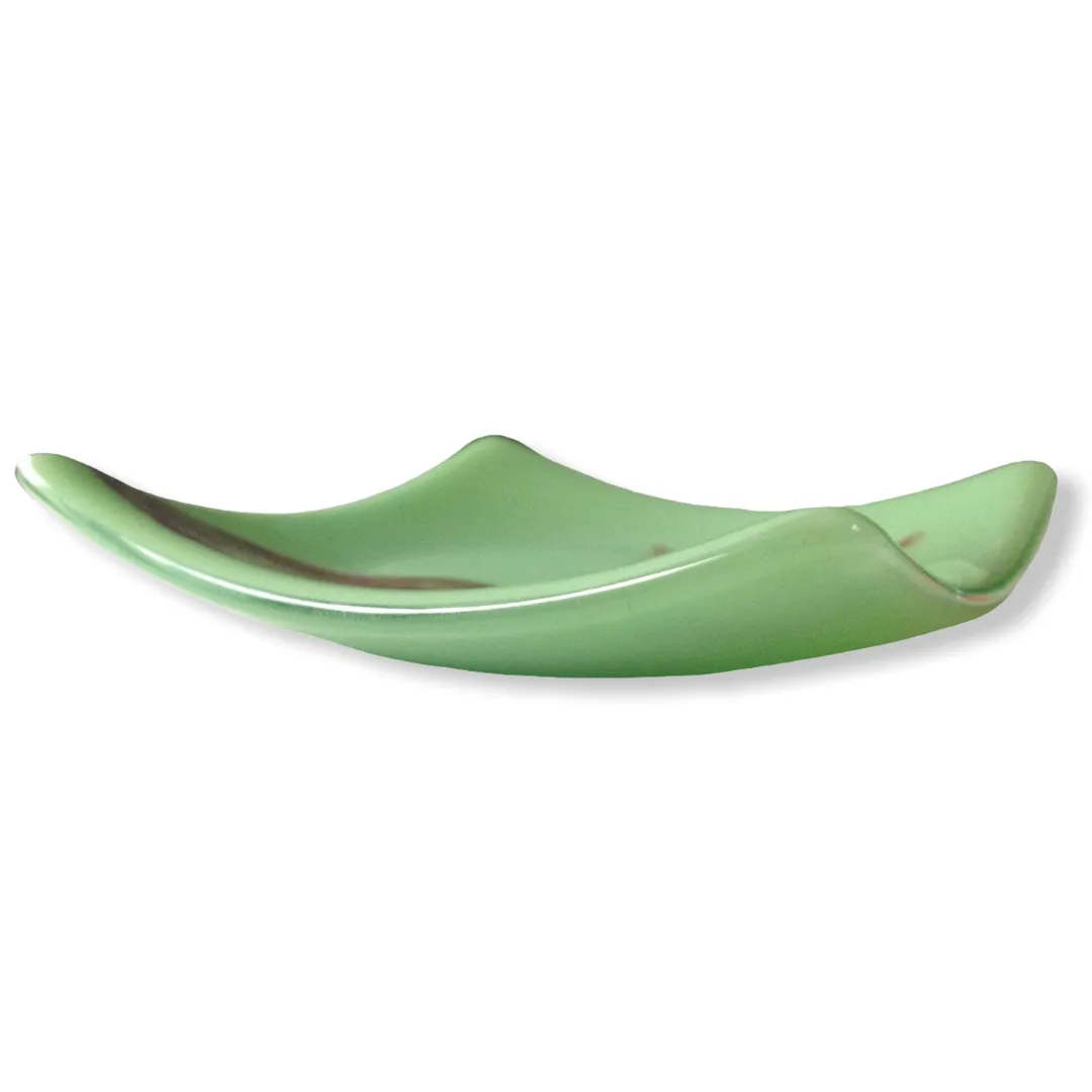 Deer Baby Dish Jadeite Mint Green Glass