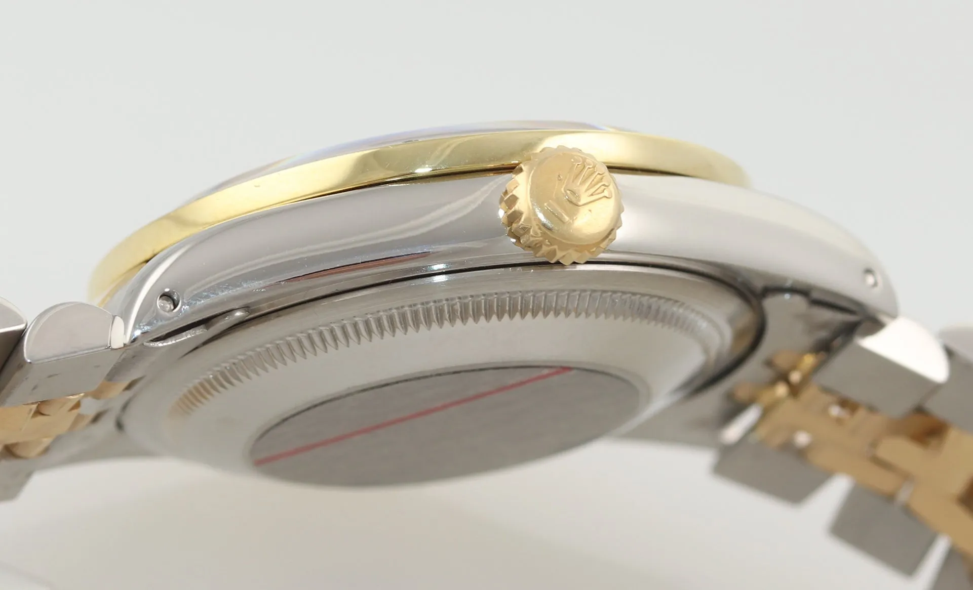 DIAMOND BEZEL Rolex DateJust 16233 Two-Tone 18K Yellow Gold MOP Jubilee Watch