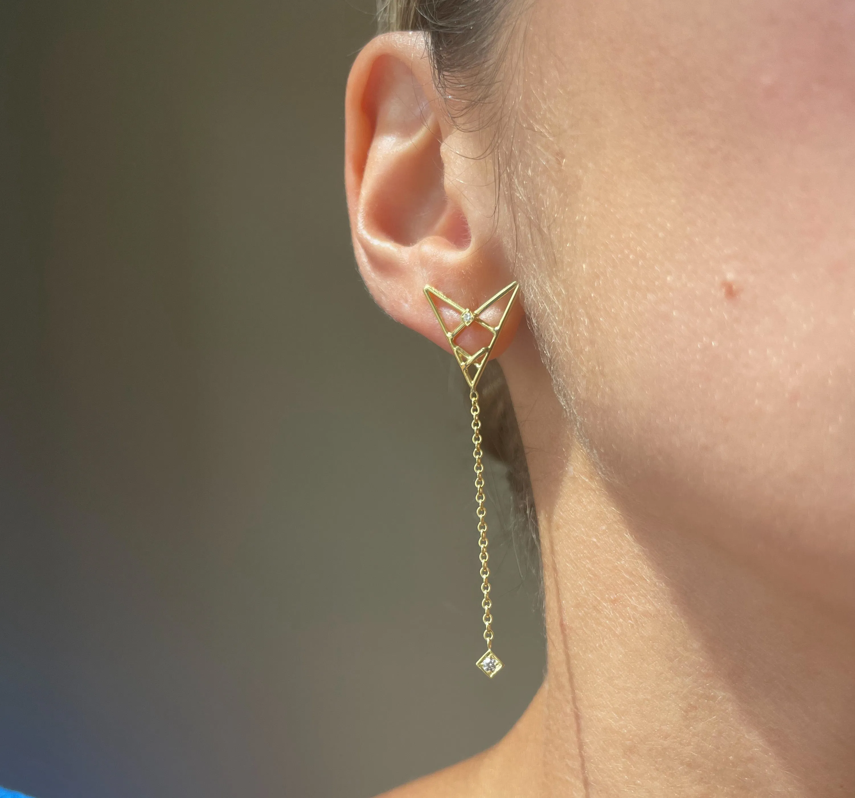 Diamond Motif X Dangle