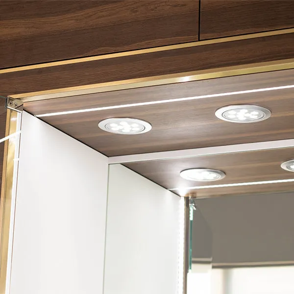 DM140 Custom Lighting Wall Display Cabinet with Back Mirror