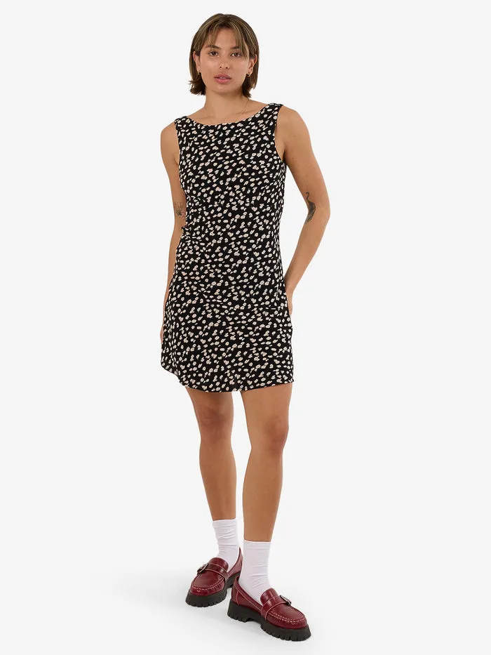 DOUBLE VISION XAVIER BIAS MINI DRESS - BLACK