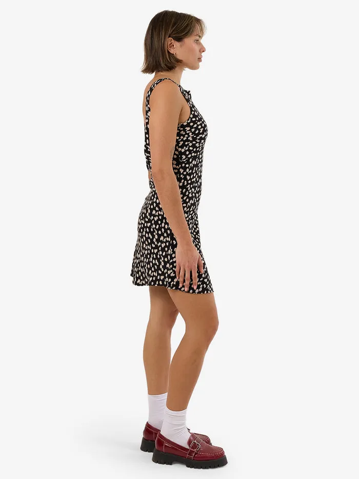 DOUBLE VISION XAVIER BIAS MINI DRESS - BLACK