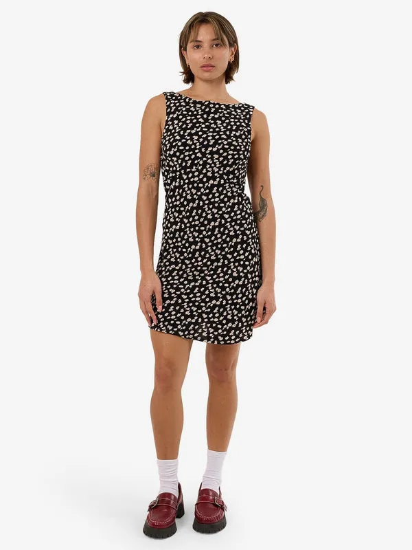 DOUBLE VISION XAVIER BIAS MINI DRESS - BLACK