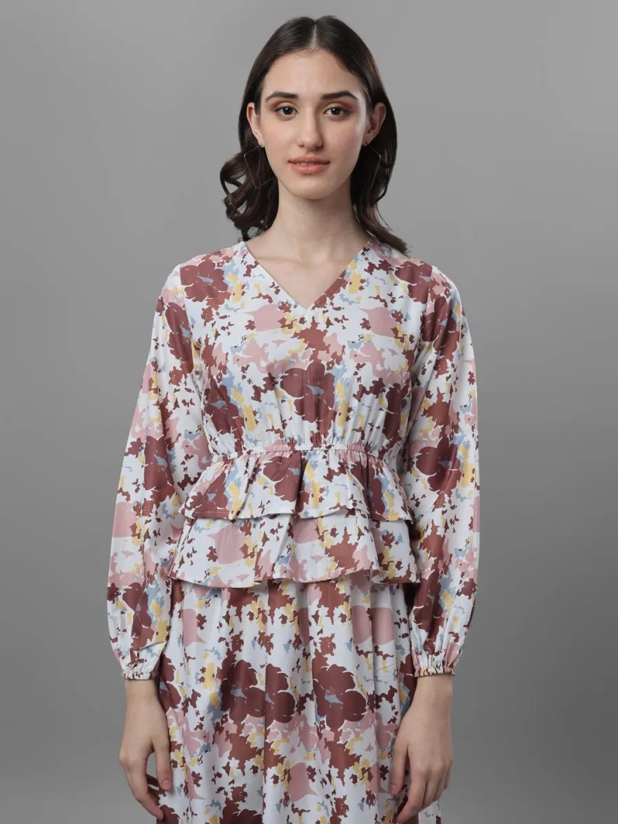 dresses for Women western wear floral Multi Color