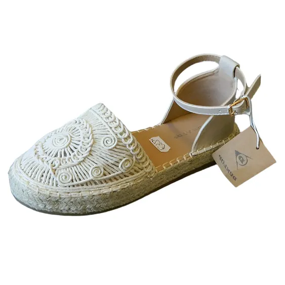 Dunlop @ Lotus Crochet Espadrille in Sage or Cream