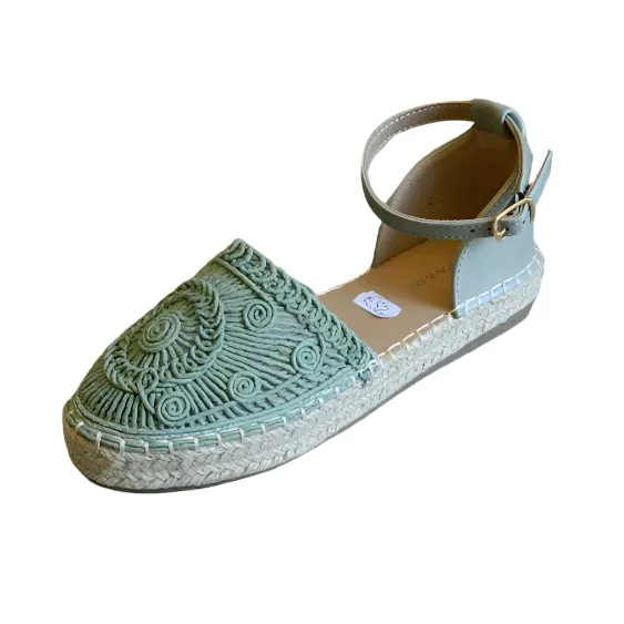 Dunlop @ Lotus Crochet Espadrille in Sage or Cream