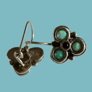 Earrings, Opal silver earrings, Sterling Silver Earrings