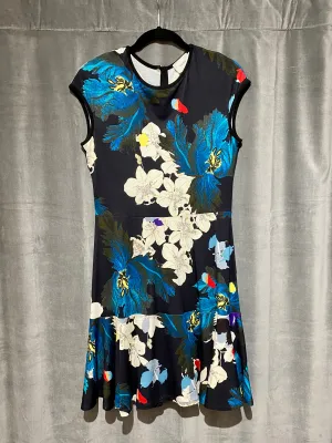 Erdem Sleeveless Fit and Flare Cotton Floral Print Dress