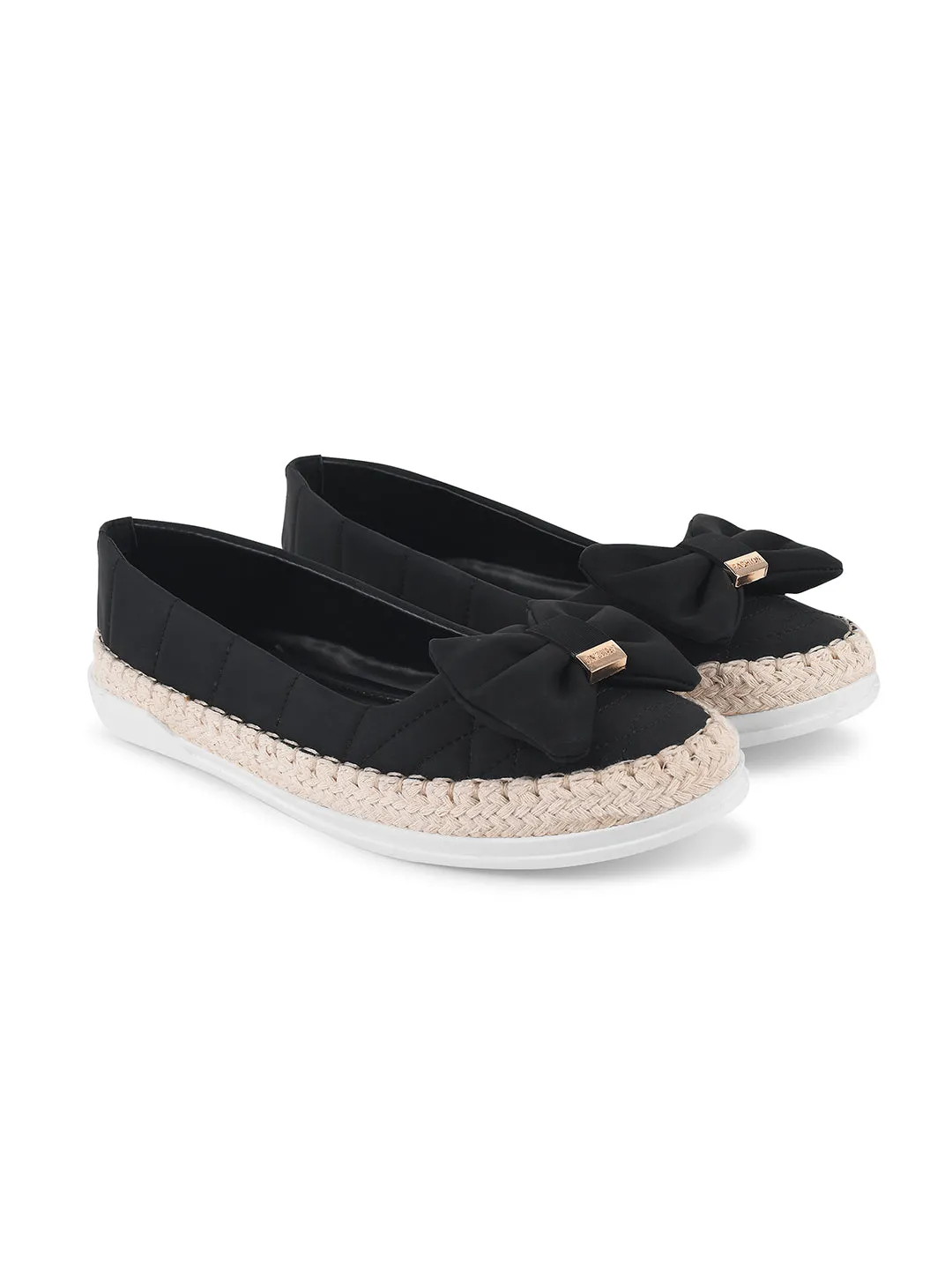 Espadrille Flats with Bow Detail