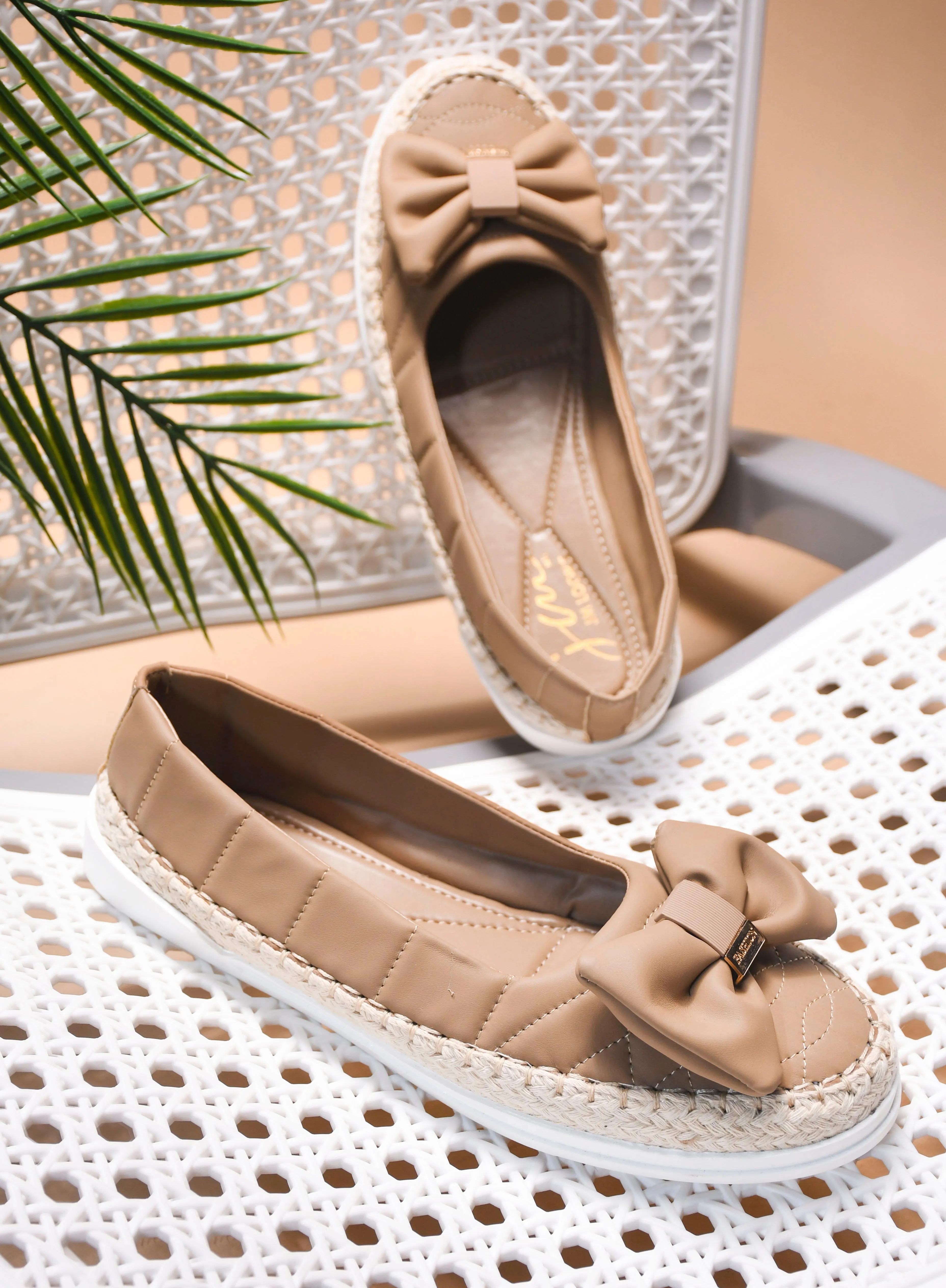 Espadrille Flats with Bow Detail