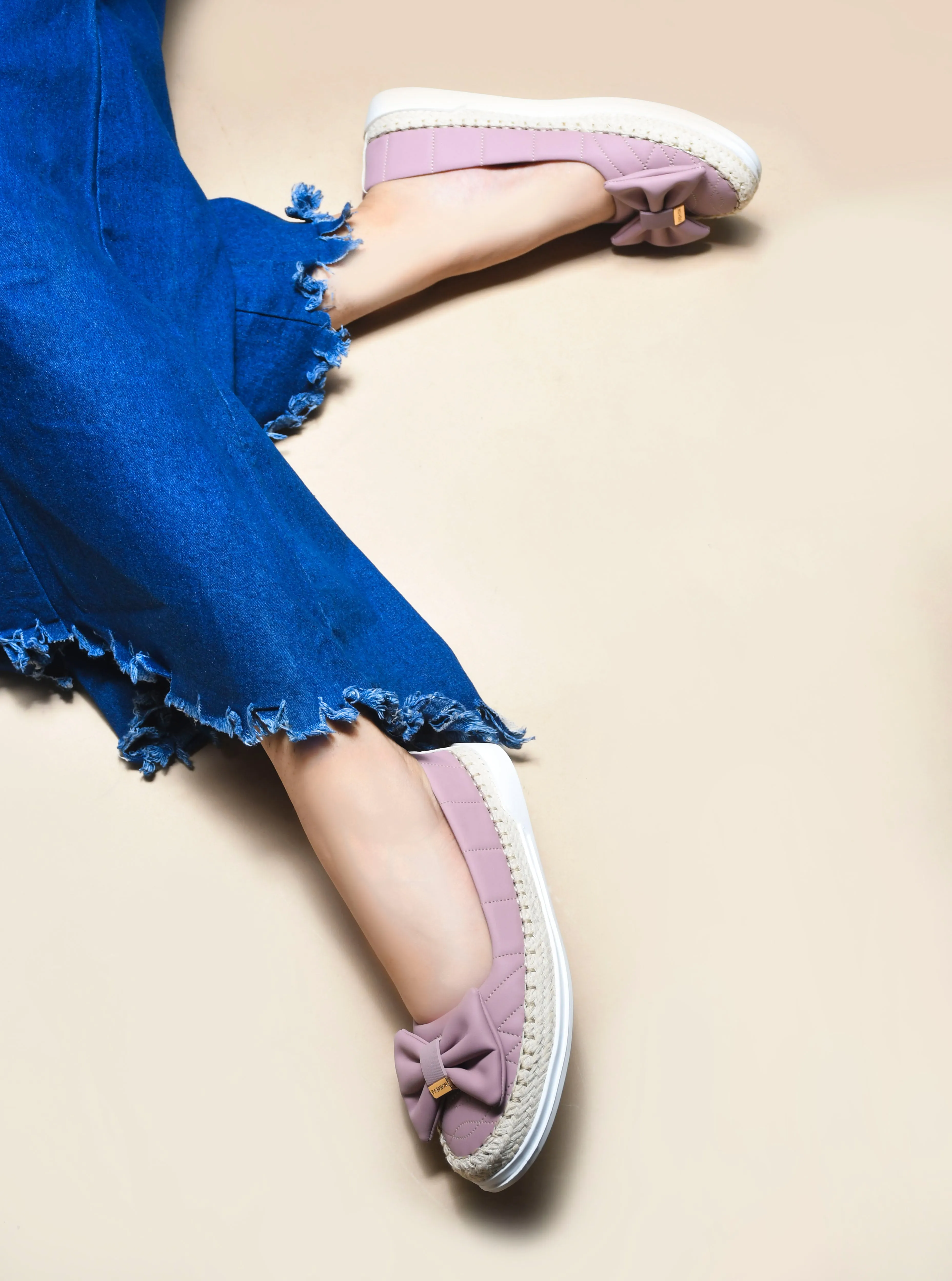 Espadrille Flats with Bow Detail