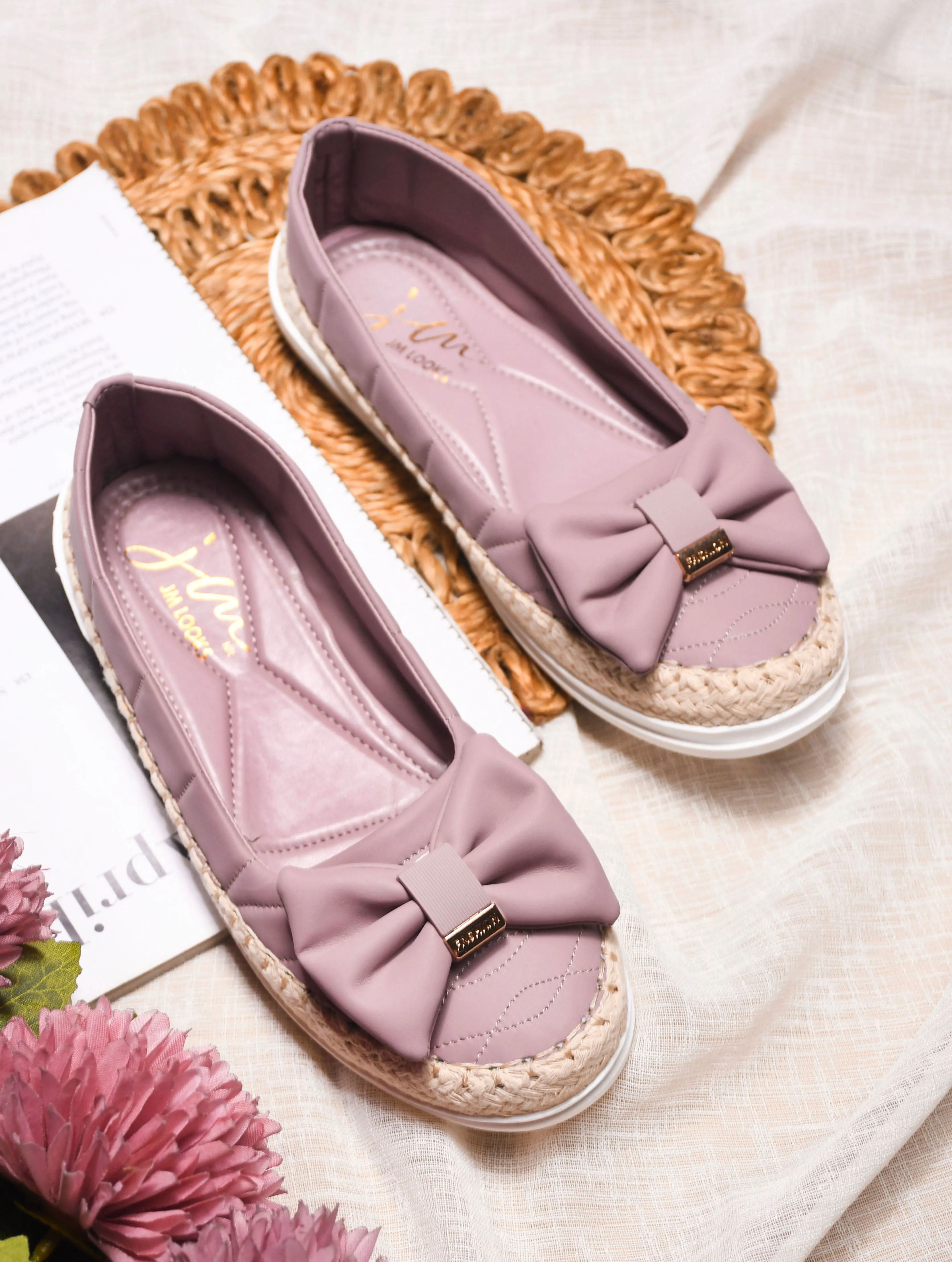 Espadrille Flats with Bow Detail
