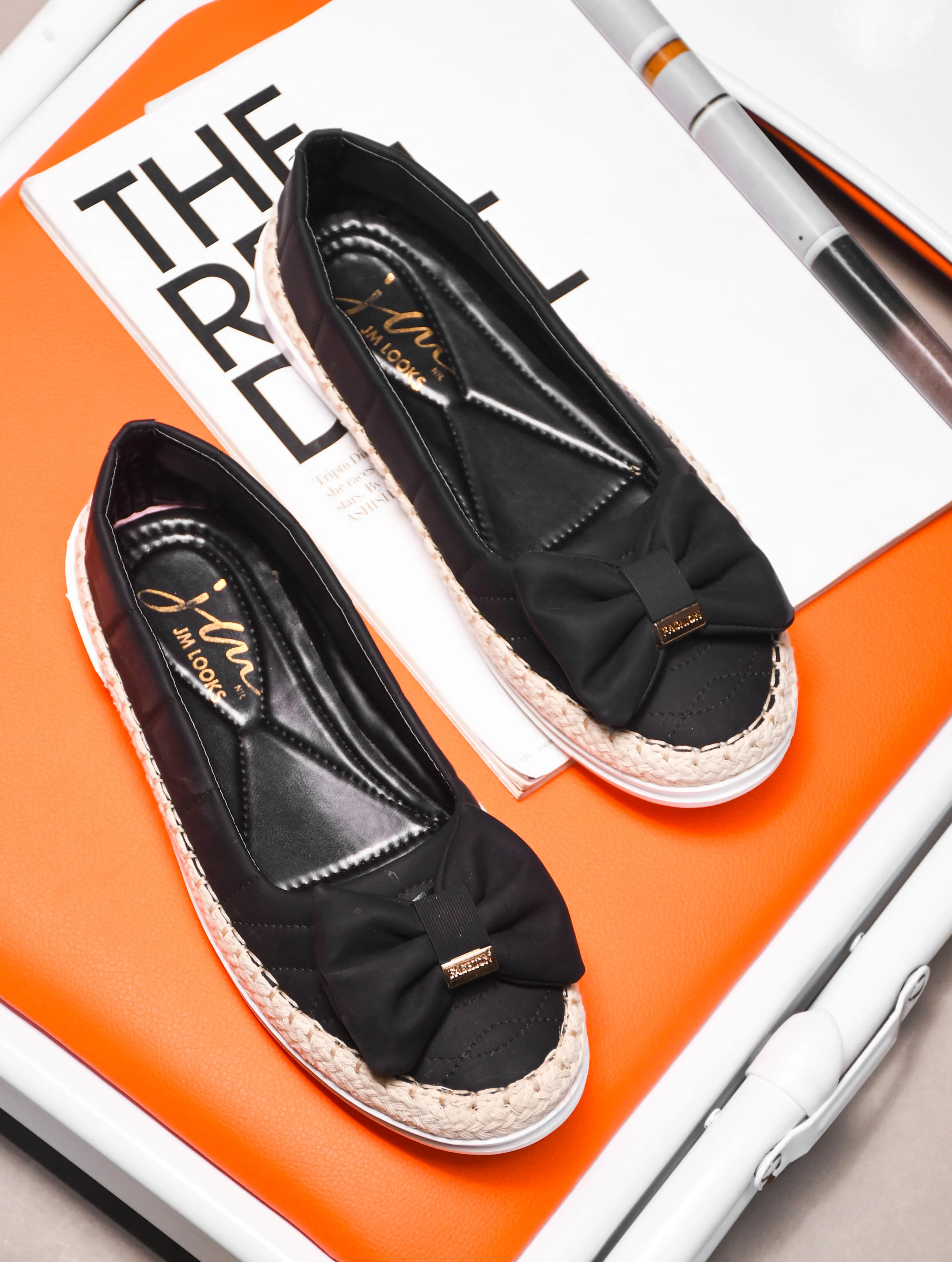 Espadrille Flats with Bow Detail