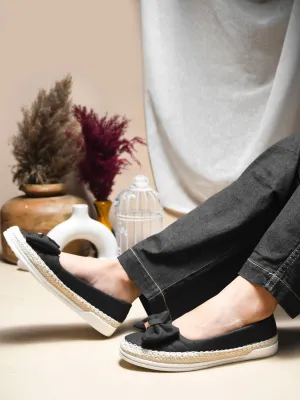 Espadrille Flats with Bow Detail