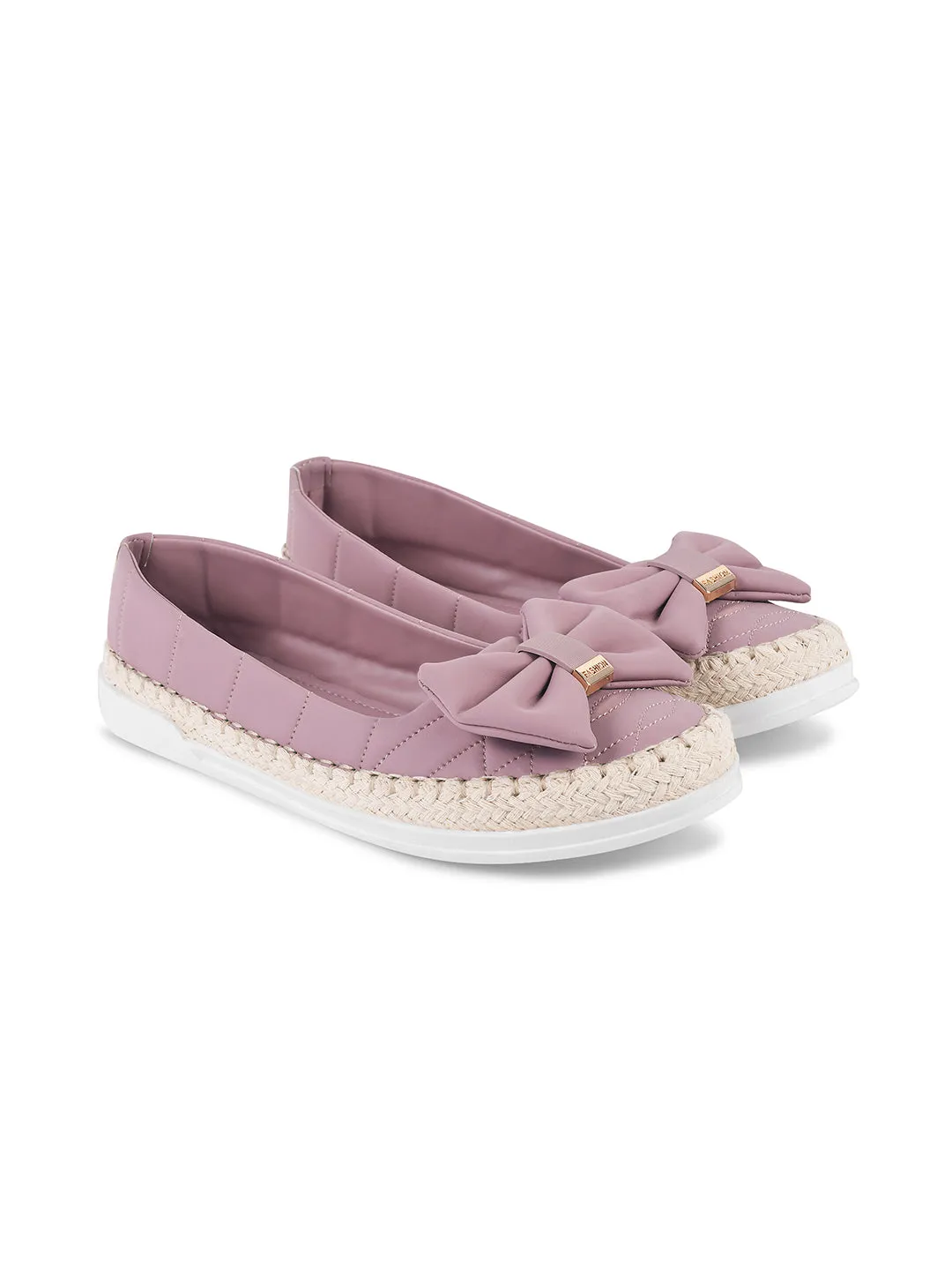 Espadrille Flats with Bow Detail