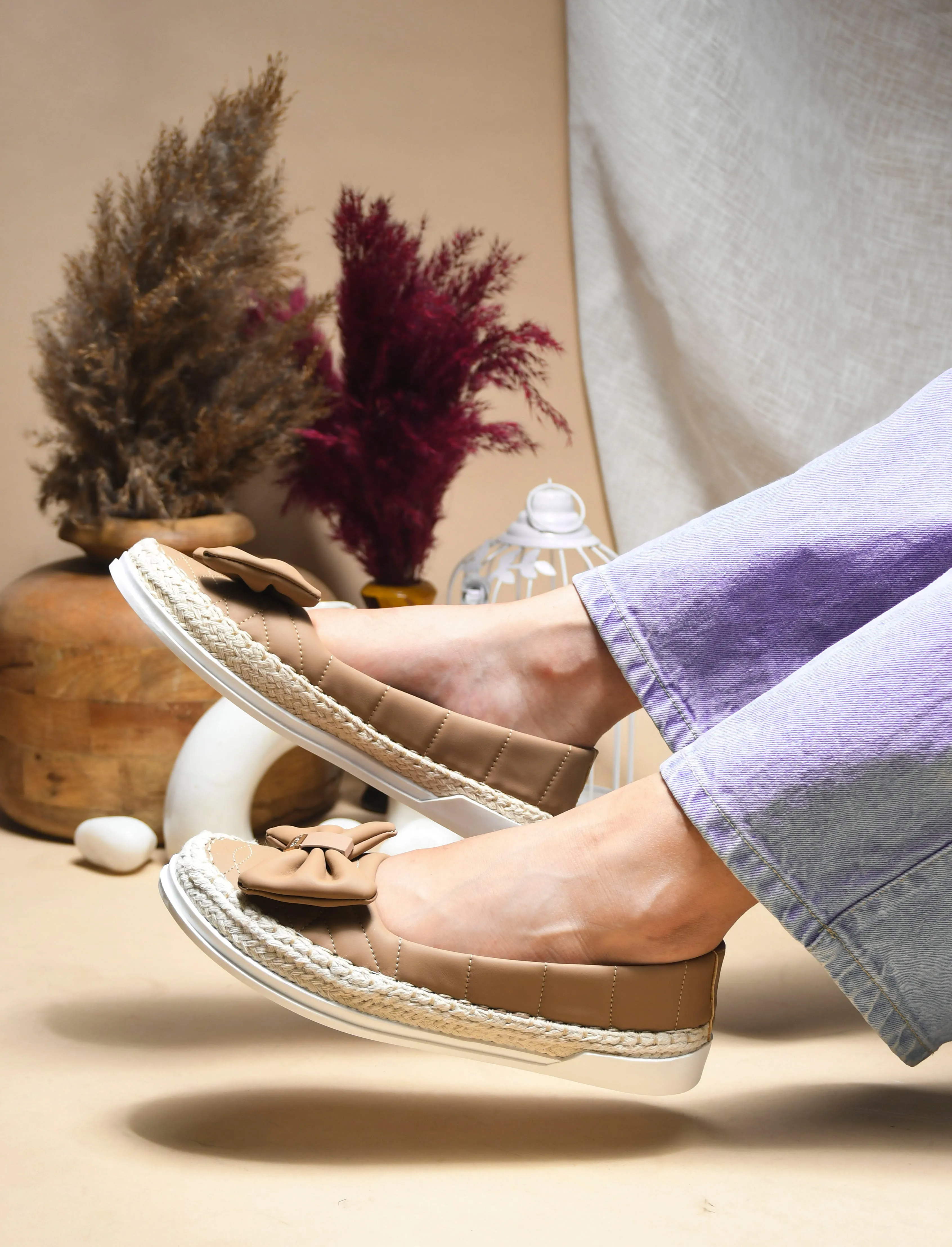 Espadrille Flats with Bow Detail