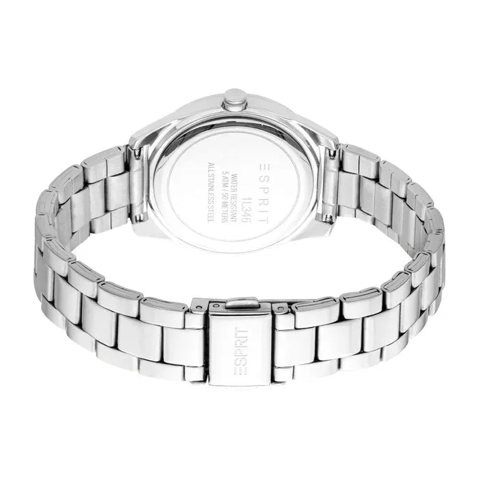 Esprit Coast Ladies Light Grey Dial Stainless Steel Silver Watch