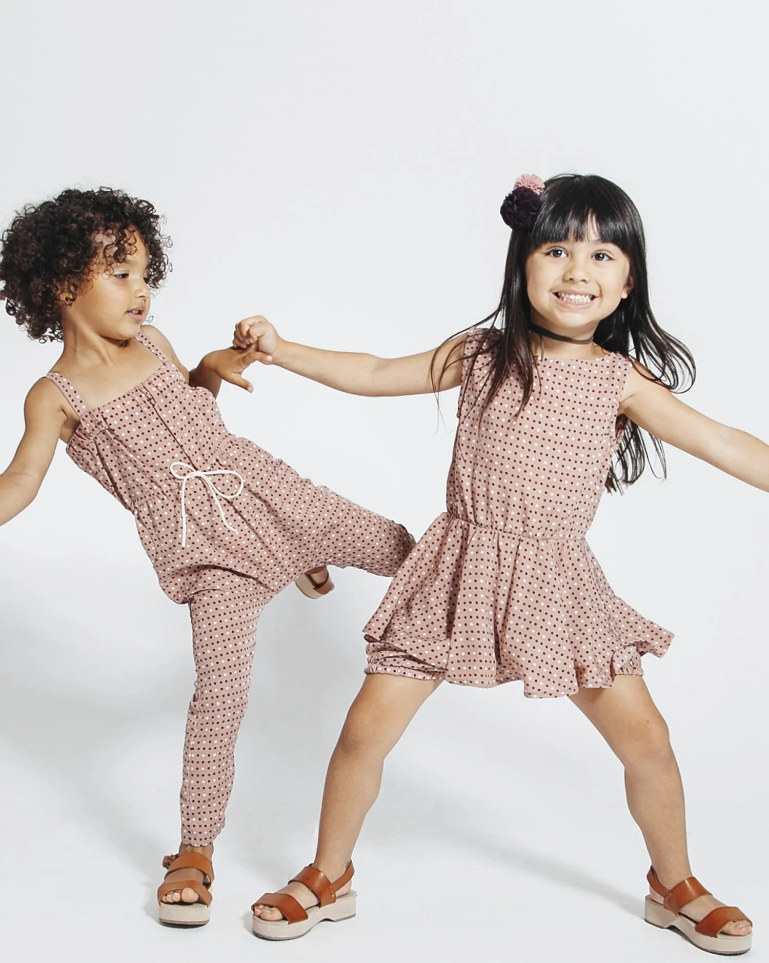 Fit & Flare Dress in Rose Polkadot
