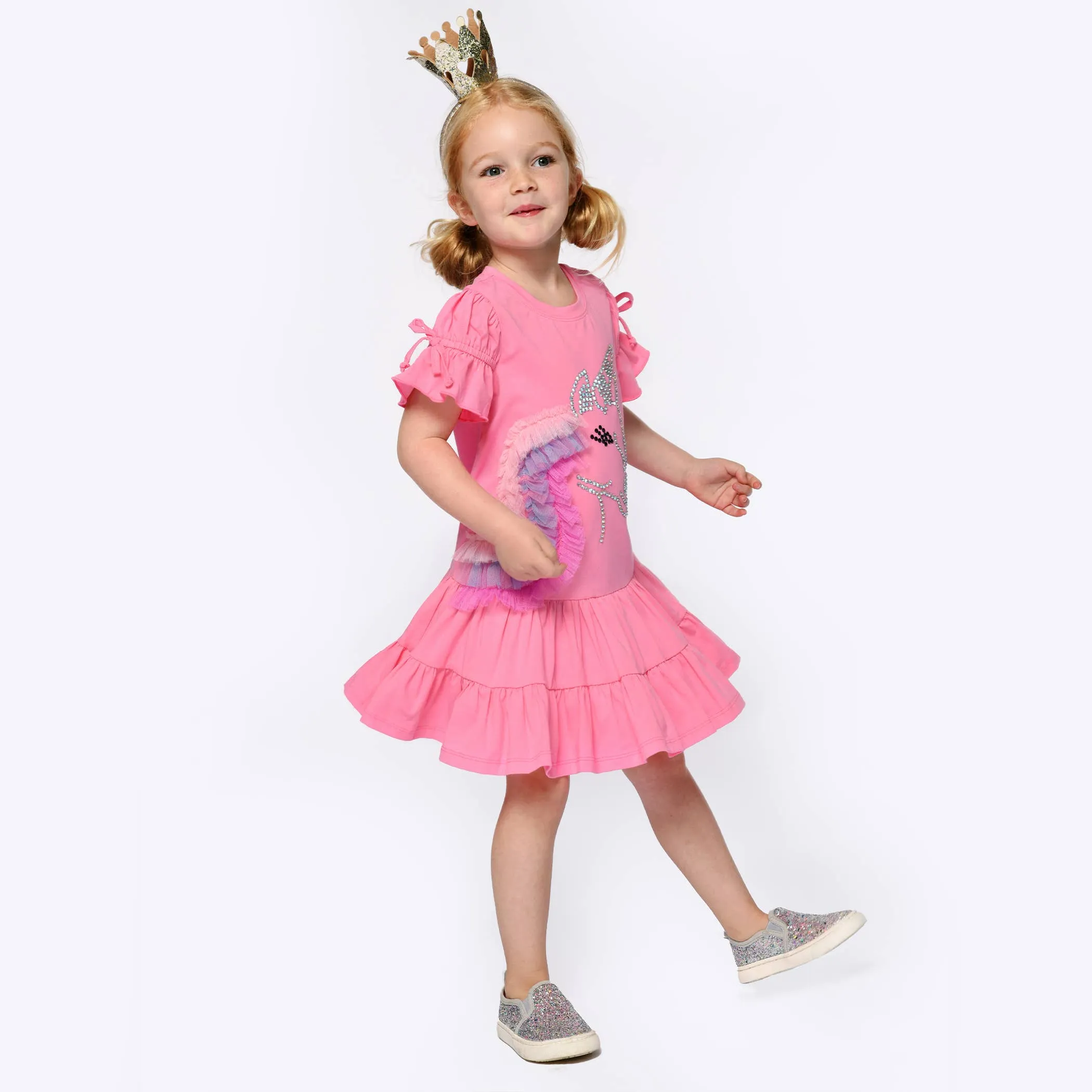 Fit & Flare Unicorn Dress  || Hannah Banana