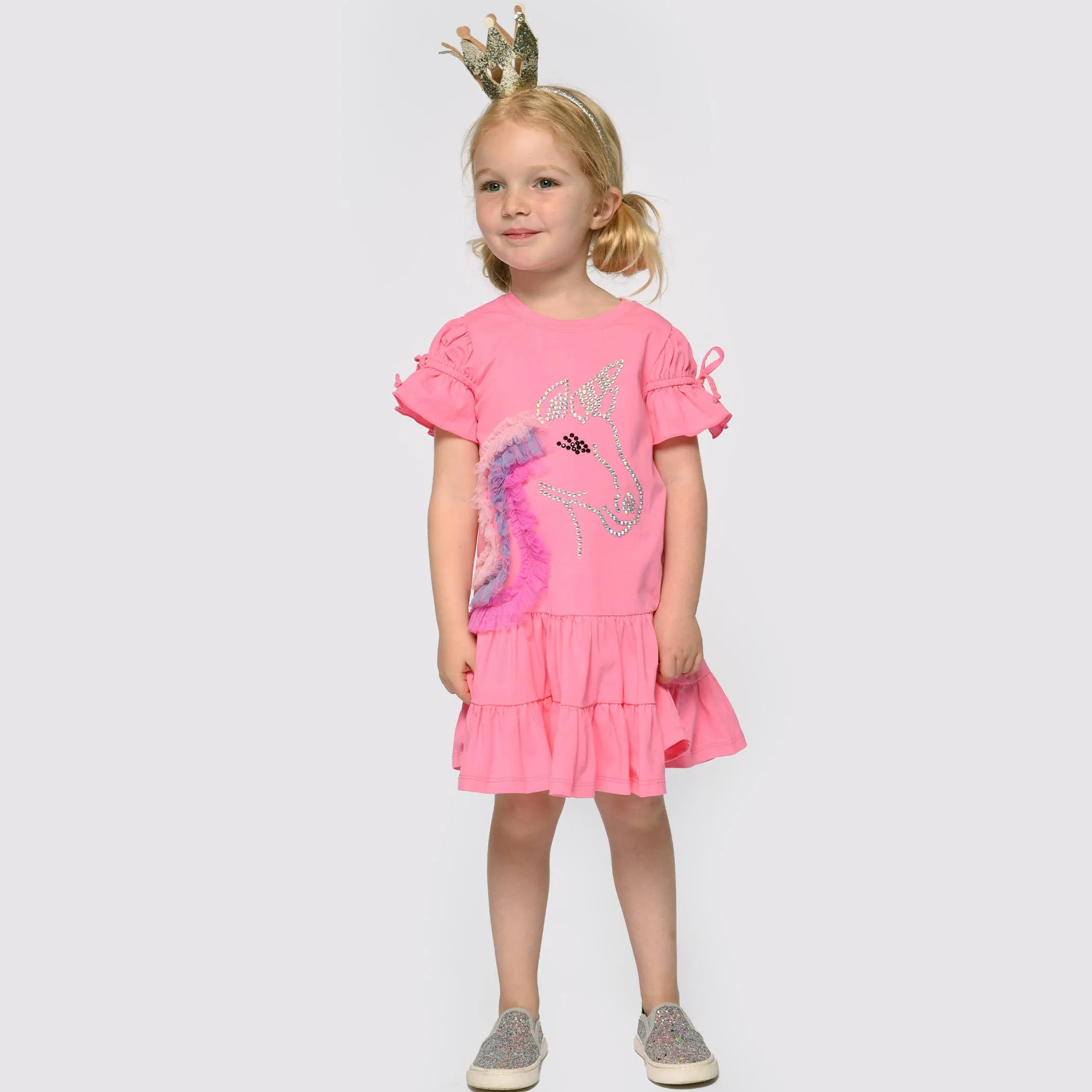 Fit & Flare Unicorn Dress  || Hannah Banana