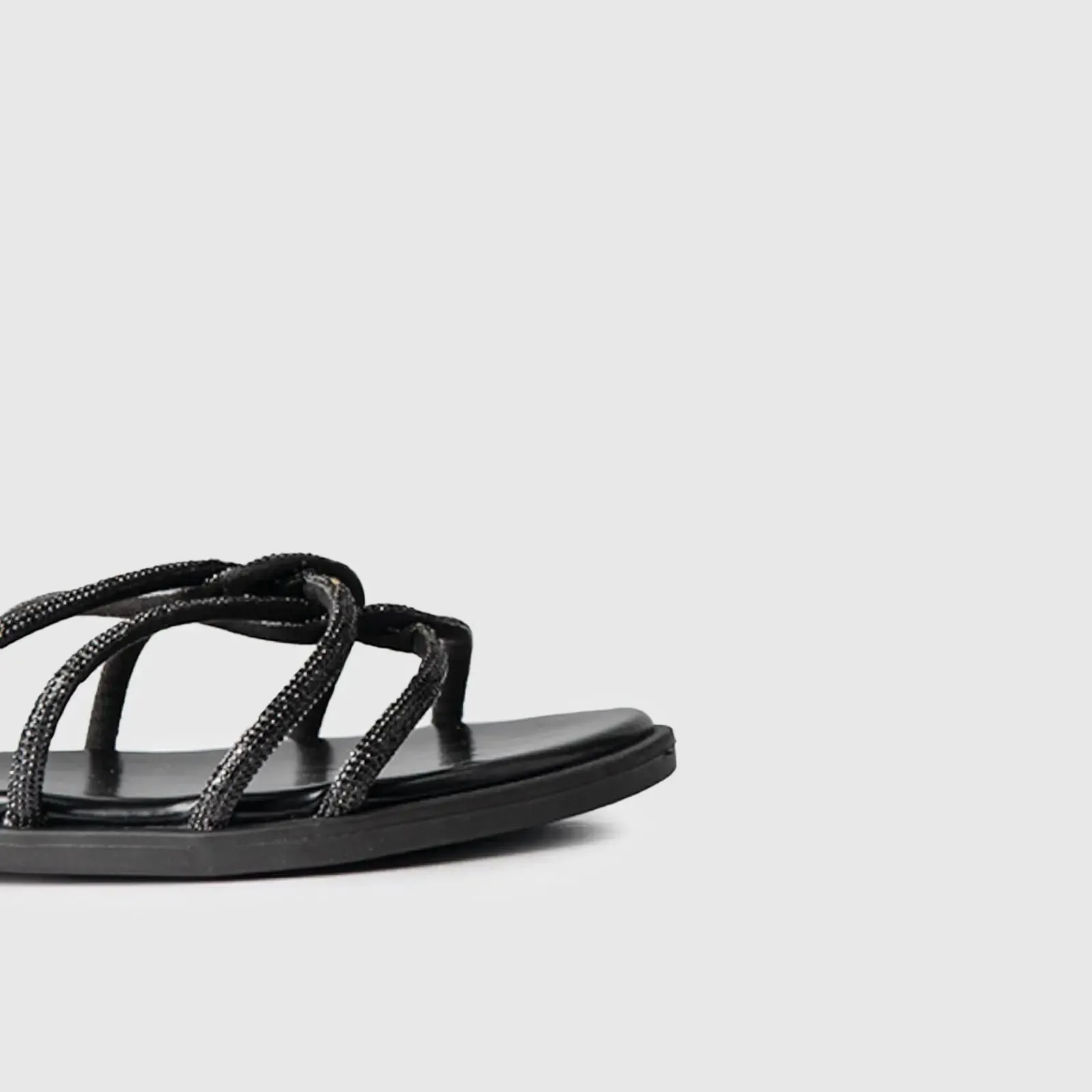 Flat Dress Sandal 01616 Black