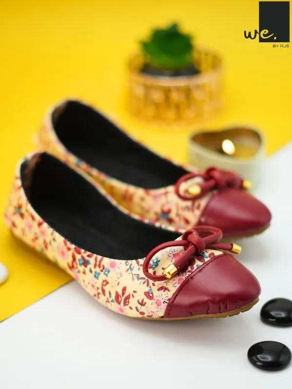 Floral Bliss Maroon,Black,Pink,Beige -306
