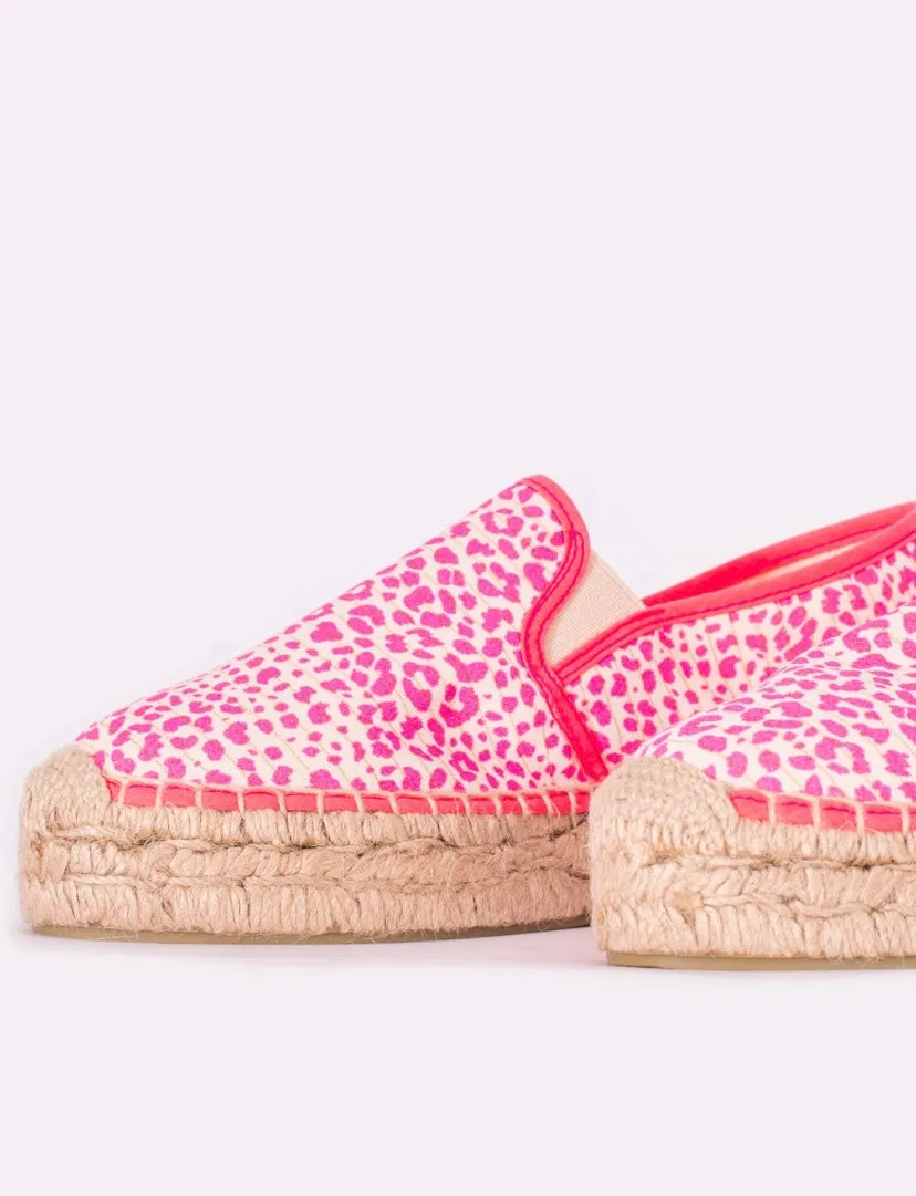 Fuchsia leopard espadrille