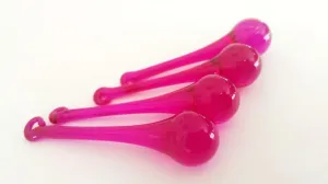 Fuchsia Pink Raindrop Chandelier Crystals, Pack of 5