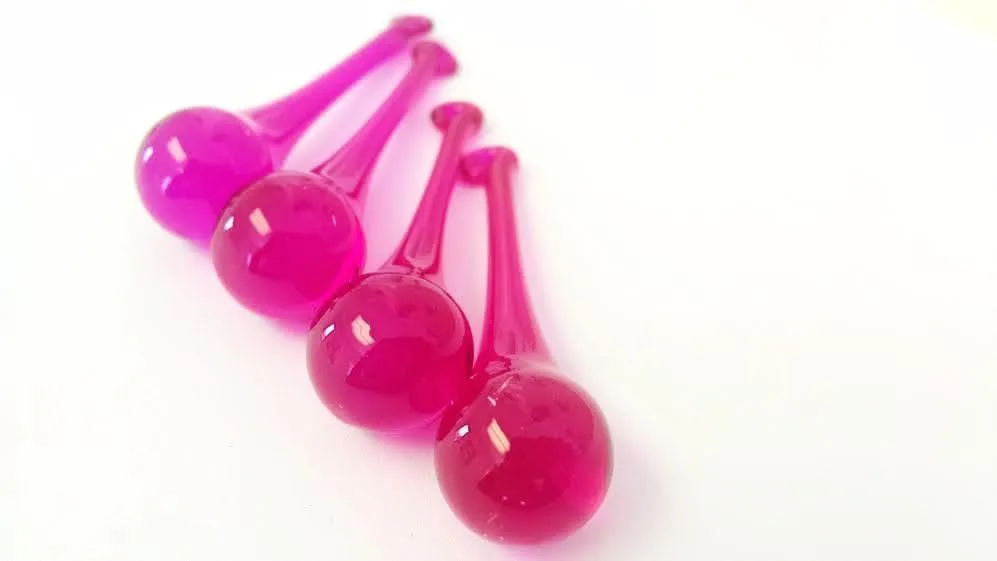Fuchsia Pink Raindrop Chandelier Crystals, Pack of 5