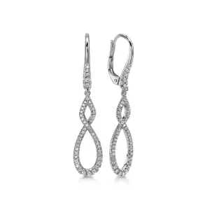Gabriel & Co. Diamond Dangle "Twist" Earrings