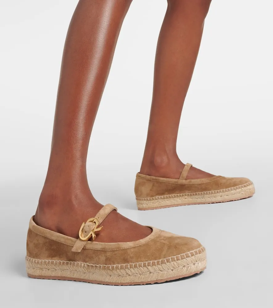 Gianvito Rossi Elda suede espadrilles