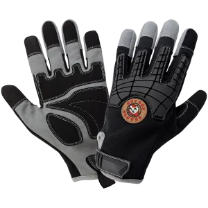 Global Glove & Safety HR8200 Hot Rod Gloves® Premium Synthetic Leather Palm Performance Mechanics, Impact Protection, Mesh Back