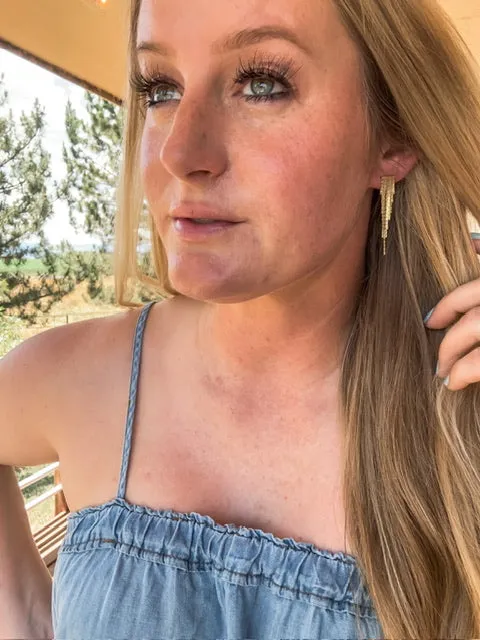 Gold Chandelier Fringe Earrings