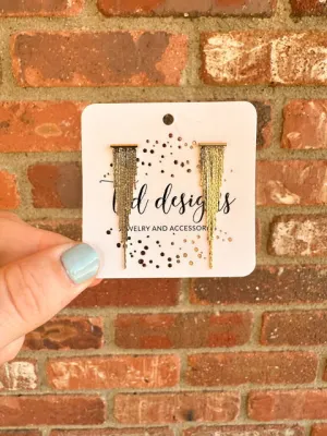 Gold Chandelier Fringe Earrings