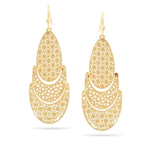 GOLD TEARDROP POST EARRINGS #SWKK-11204GLD (OC18/AH13)