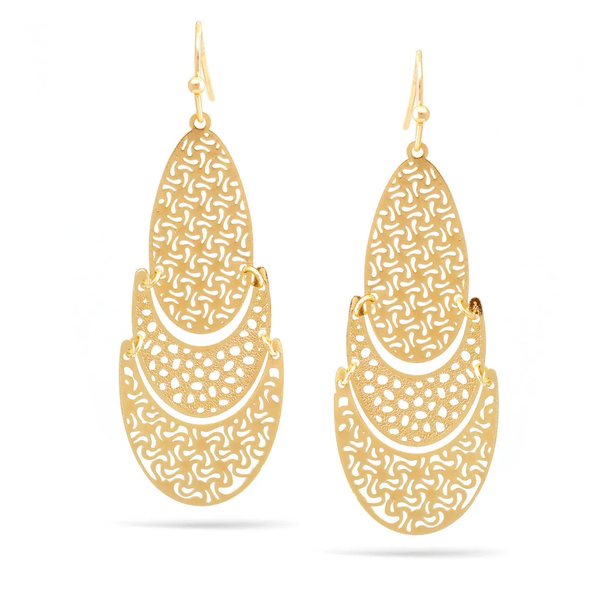 GOLD TEARDROP POST EARRINGS #SWKK-11204GLD (OC18/AH13)
