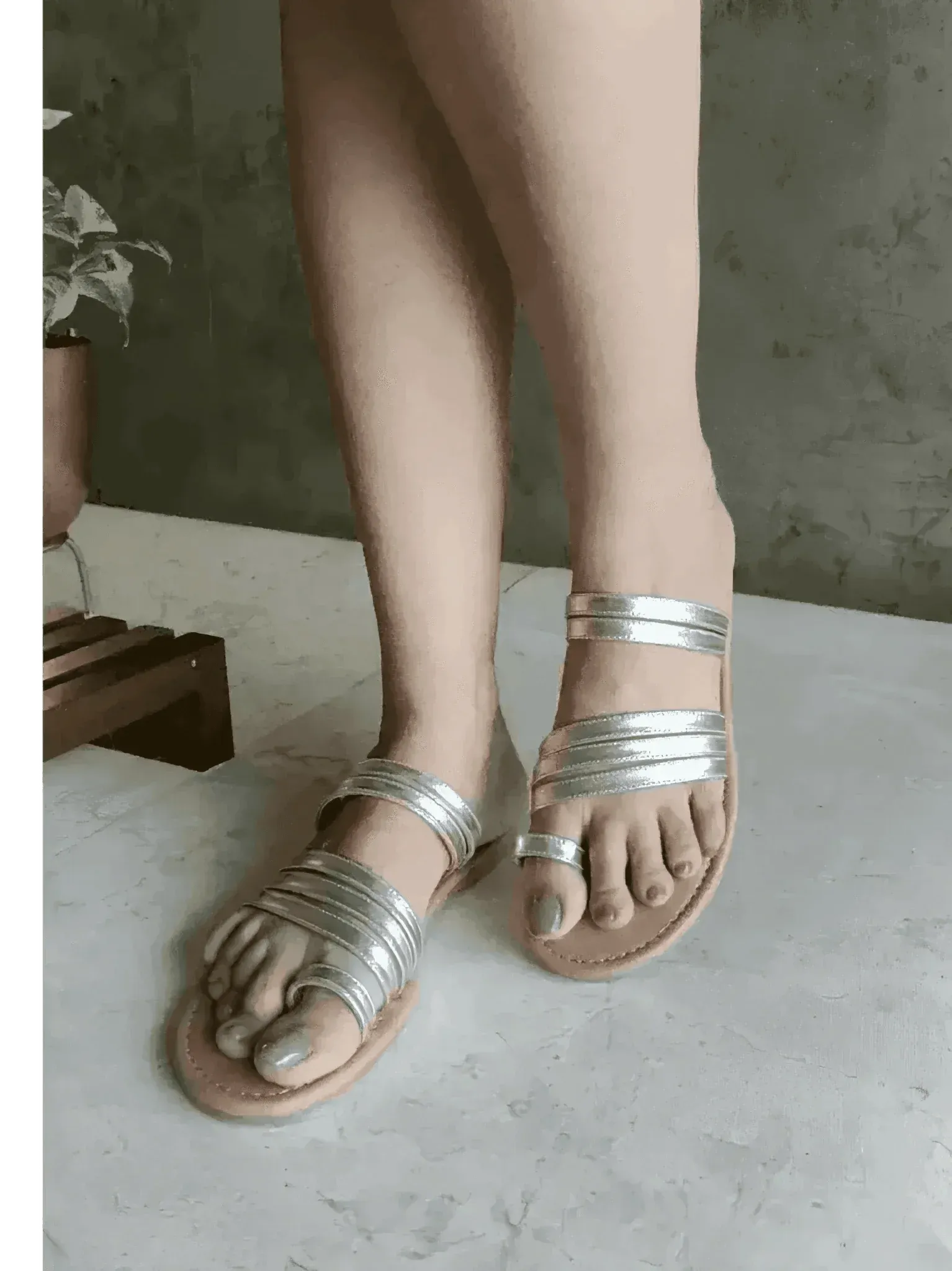 Golden Gladiator Slip Ons