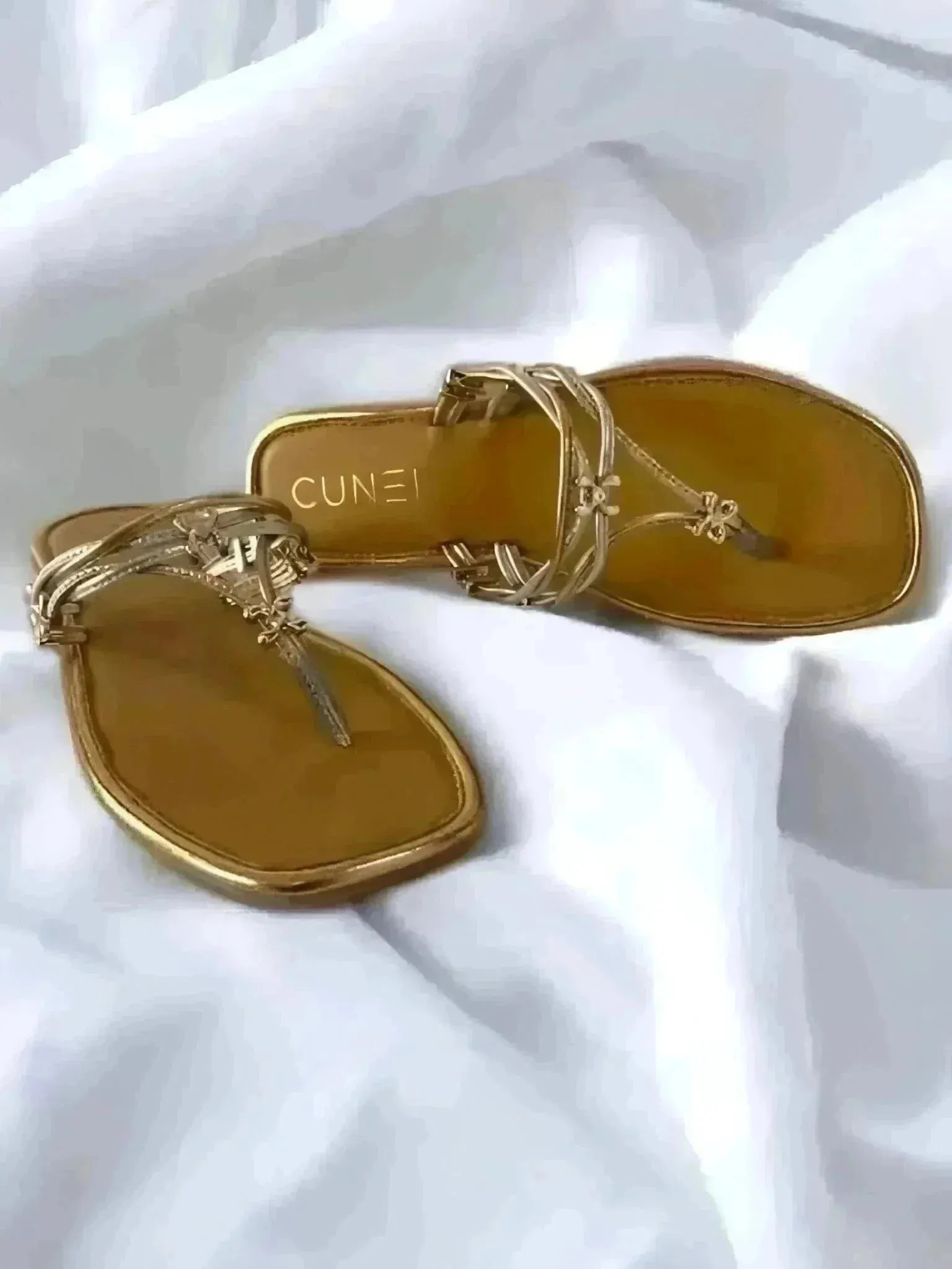 Golden Silver Metallic Flats