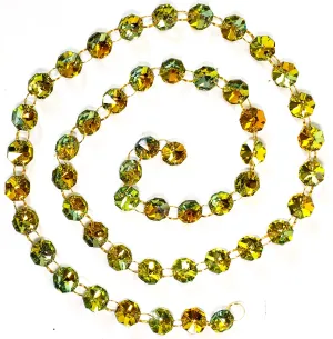 Golden Vitrail Meter Chandelier Crystals Garland - Ring Connectors