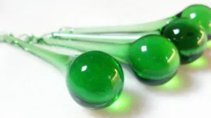 Green 80mm Raindrop Chandelier Crystals, Pack of 5