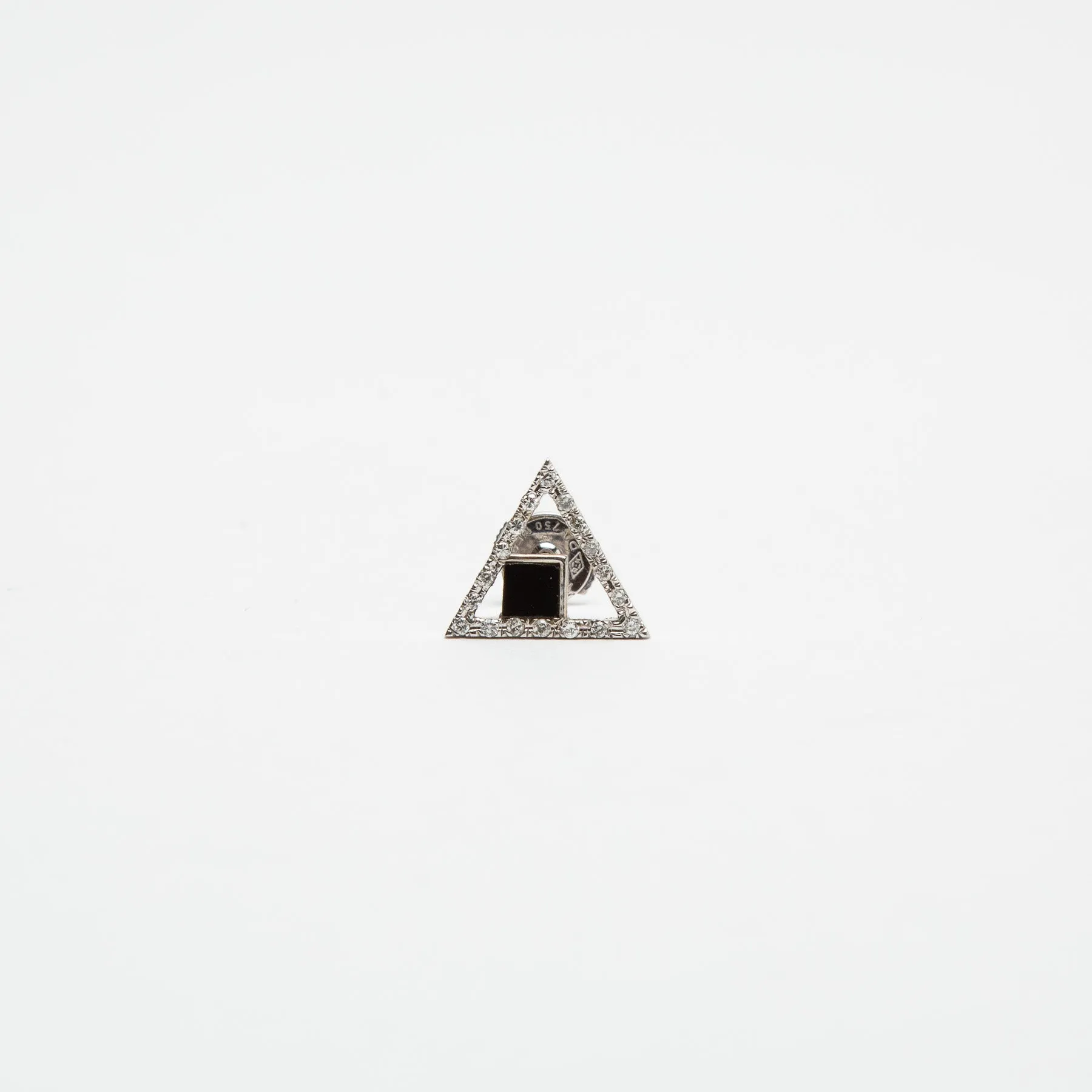 HADAR NORNBERG | TRIANGLE DIAMOND ONYX EARRINGS