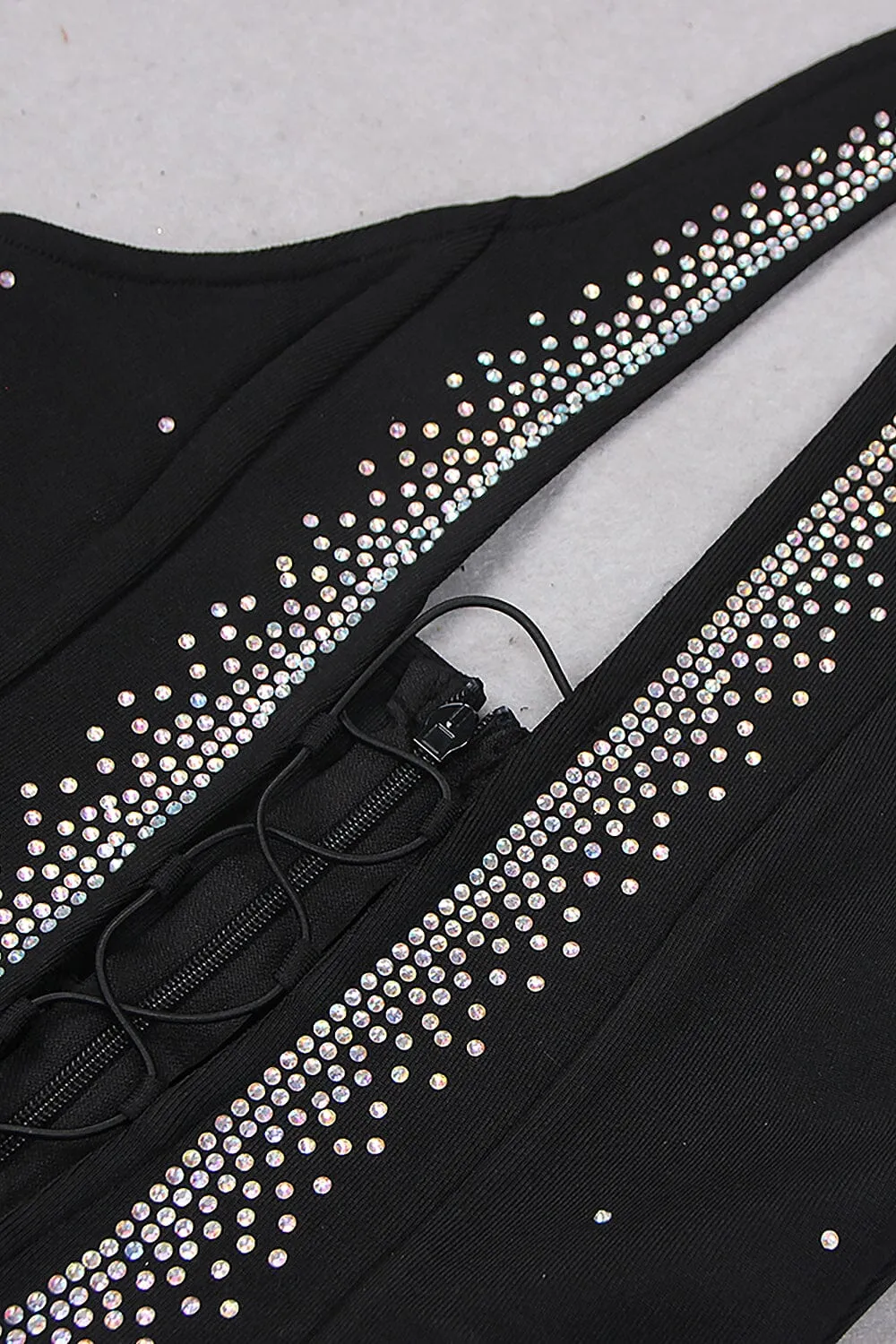 Halter Neck Crystal Backless Jumpsuits