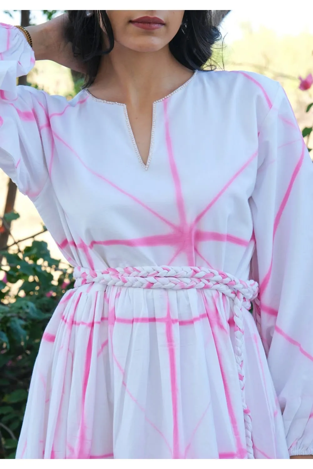 Hand Tie-Dyed Organic Cotton  Mini Dress