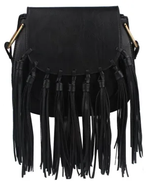 Handbag Republic Vegan Fringe saddlebad  handbag/accessories