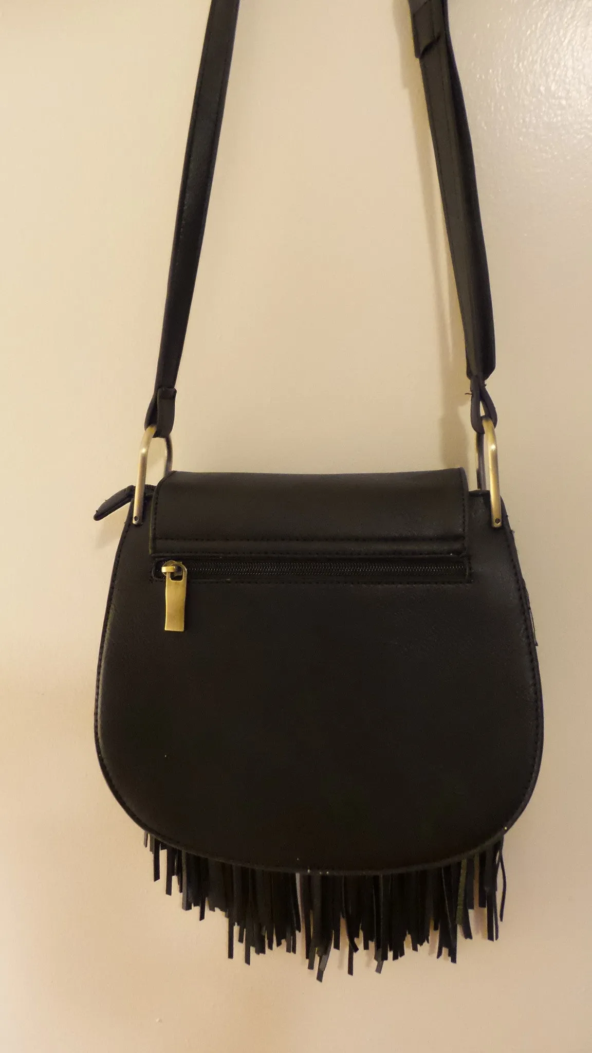 Handbag Republic Vegan Fringe saddlebad  handbag/accessories
