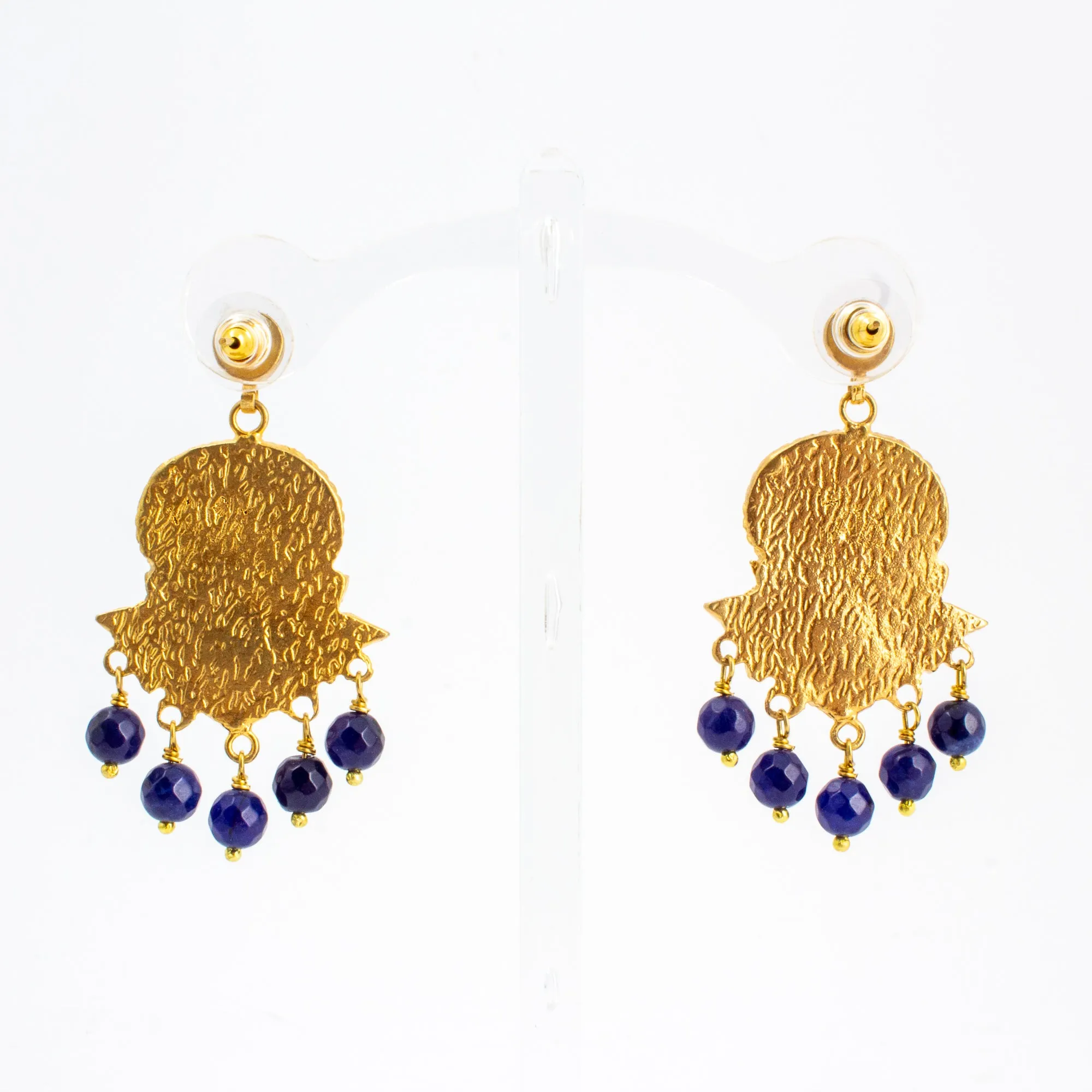 Handmade Turquoise & Coral Chandelier Earrings from Istanbul